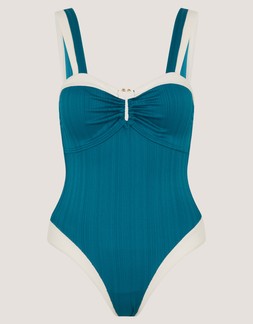 Sabrina Two Tone Swimsuit Teal