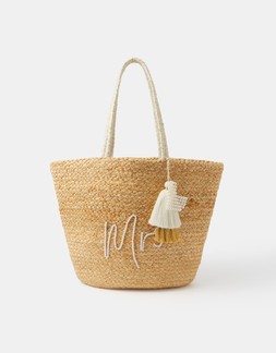 Mrs Jute Beach Bag