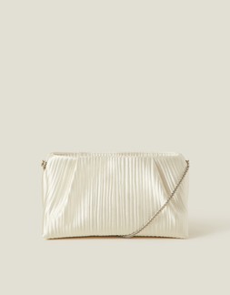 Bridal Satin Pleated Clutch