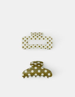 2-Pack Polka Dot Claw Clips