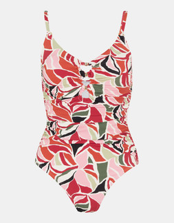 Abstract Cut Out Swimsuit Multi