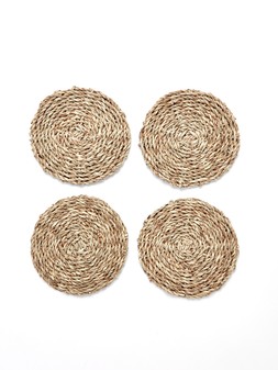 VQQB3 The Very Collection Set of 4 Round Dark Seagrass Coasters £8