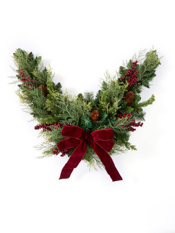 WK1G6 The Very Collection Burgundy Christmas Swag £40