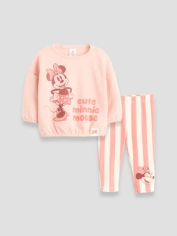 WPC0Z The Very Collection Minnie Mouse Sweatshirt And Stripe Rib Legging Set from £17