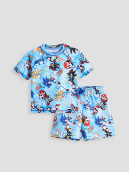 WPCG2 The Very Collection Sonic The Hedgehog Rash Vest And Swim Short Set from £18