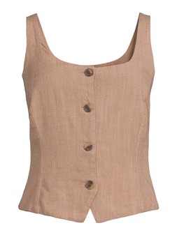 WTDF1 The Very Collection Linen Blend Tan Co Ord Top £25