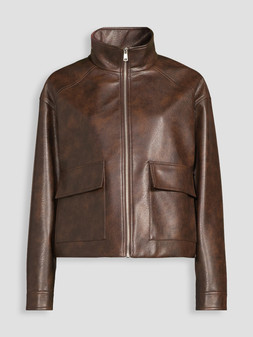 WWKJE The Very Collection Funnel Neck Faux Leather Jacket £38