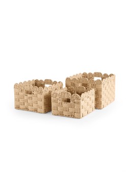 WYILX The Very Collection Set of 3 Paper Rope Scallop Storage £25