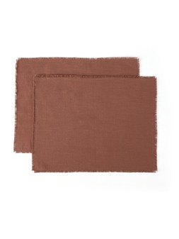 WYQEF Very x Michelle Keegan Home Cotton and Linen Blend Placemats with Raw Edge - Set of 2 £12