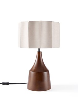 WYYAE Very x Michelle Keegan Home Wooden Table Lamp with Sculpt Shade - Rubber Wood £75