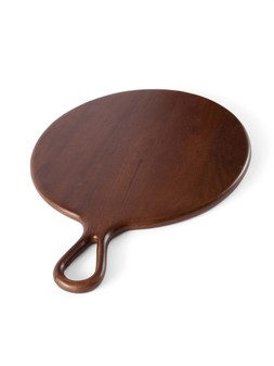 X0ARR Very x Michelle Keegan Home Mango Wood Walnut Round Chopping Board £18