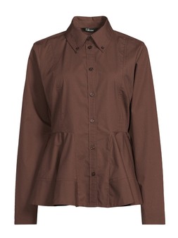 X243H​ The Very Collection Brown Peplum Shirt £38