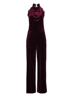 X2C7V The Very Collection Velvet Halter Jumpsuit £40