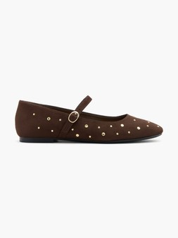 Deichmann Graceland Brown Studded Ballet Flat £24.99 11055004 (1)