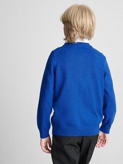 PRIMARK 2PK KNIT SCHOOL JUMPER, BLUE, £8 (2)