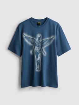 PRIMARK NIRVANA TEE BLUE £12 €14 $18 RON80 PLN70 CZK415