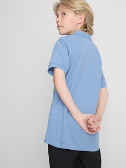 PRIMARK OLDER BOYS 2PK PIQUE POLO, BLUE, £7 (2)