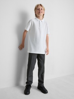 PRIMARK OLDER BOYS 2PK PIQUE POLO, WHITE, £7 (3)