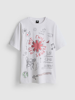 PRIMARK RED HOT CHILLI PEPPERS TEE WHITE £10 €12 $16 RON70 PLN60 CZK365