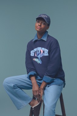 PRIMARK STITCH SWEATSHIRT NAVY £8 €10 NE€12 $14 RON50 PLN43 CZK260