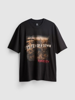 PRIMARK SYSTEM OF A DOWN TEE BLACK £14 €16 $20 RON90 PLN80 CZK470