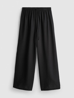 PRIMARK TIE WIDE LEG TROUSER BLACK £14 €16 €18 $20 RON80 PLN70 CZK415