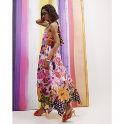 Pink Morgan Printed Halter Dress