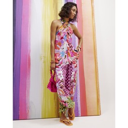 Pink Morgan Printed Halter Dress