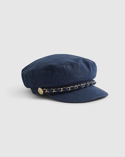 RI Blue Denim Chain Baker Boy Hat £19