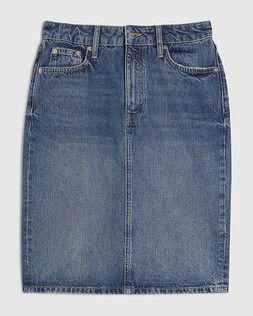 RI Blue Denim Midi Skirt £39
