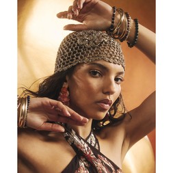 RI Gold Embellished Skull Cap £19