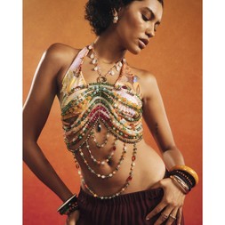 RI Green Beaded Halter Body Chain £49