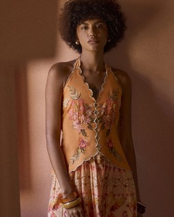 RI Orange Peplum Print Maxi Dress £75