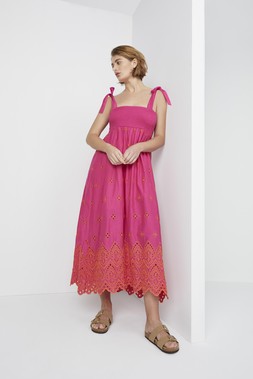 Pink Midaxi Sundress &pound;30 & Taupe Sandals &pound;15
