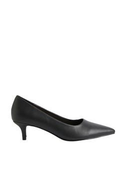 Tu Black Faux Leather Court Heels , &pound;20