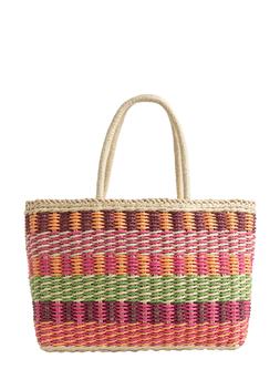 Tu Multi Coloured Straw Tote, &pound;14
