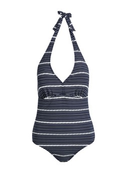 Tu Stripe Textured Halterneck Swimsuit, &pound;20