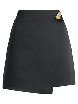 Tu Black Heavy Satin Wrap Skirt £20