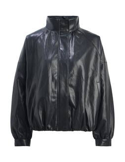 Tu Black PU Batwing Funnel-Neck Bomber Jacket £40