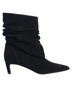 Tu Black Suede Ruched Mid-Height Boot £50