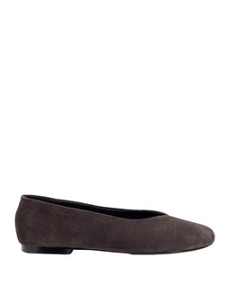 Tu Chocolate Suede Swung-Toe Ballerina £25
