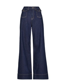 Tu Dark Denim Patch-Pocket Flares, £25