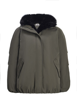 Tu Khaki Faux Fur-Trim Bomber Jacket £48 - Copy