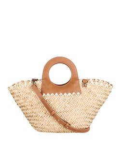 Tu Neutral Mini Straw Bag with Round Handle, £20