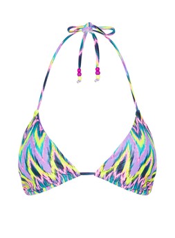 Tu Neon Ikat Print Triangle Bikini Top, &pound;8