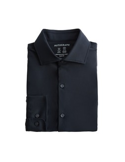 Autograph Slim Fit Stretch Performance Shirt, Navy, £45