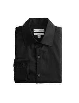 M&S Regular Fit Supima® Cotton Shirt, Black, £25