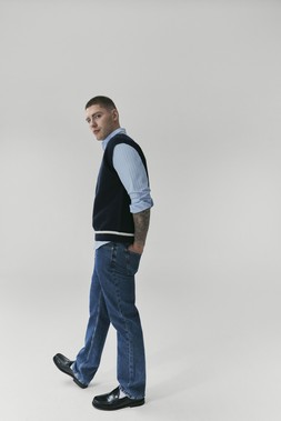 M&S Vest £30, Shirt £30, Jean £35, Loafer £65 (4)