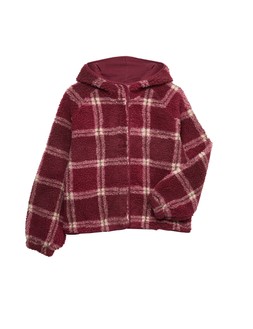 M&S Borg Check Hooded Jacket (6-16 Yrs) £24